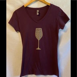 •Drink Red Wine Live Longer Remember Less Tee 🌺 2 For $5.00 With a 🌺